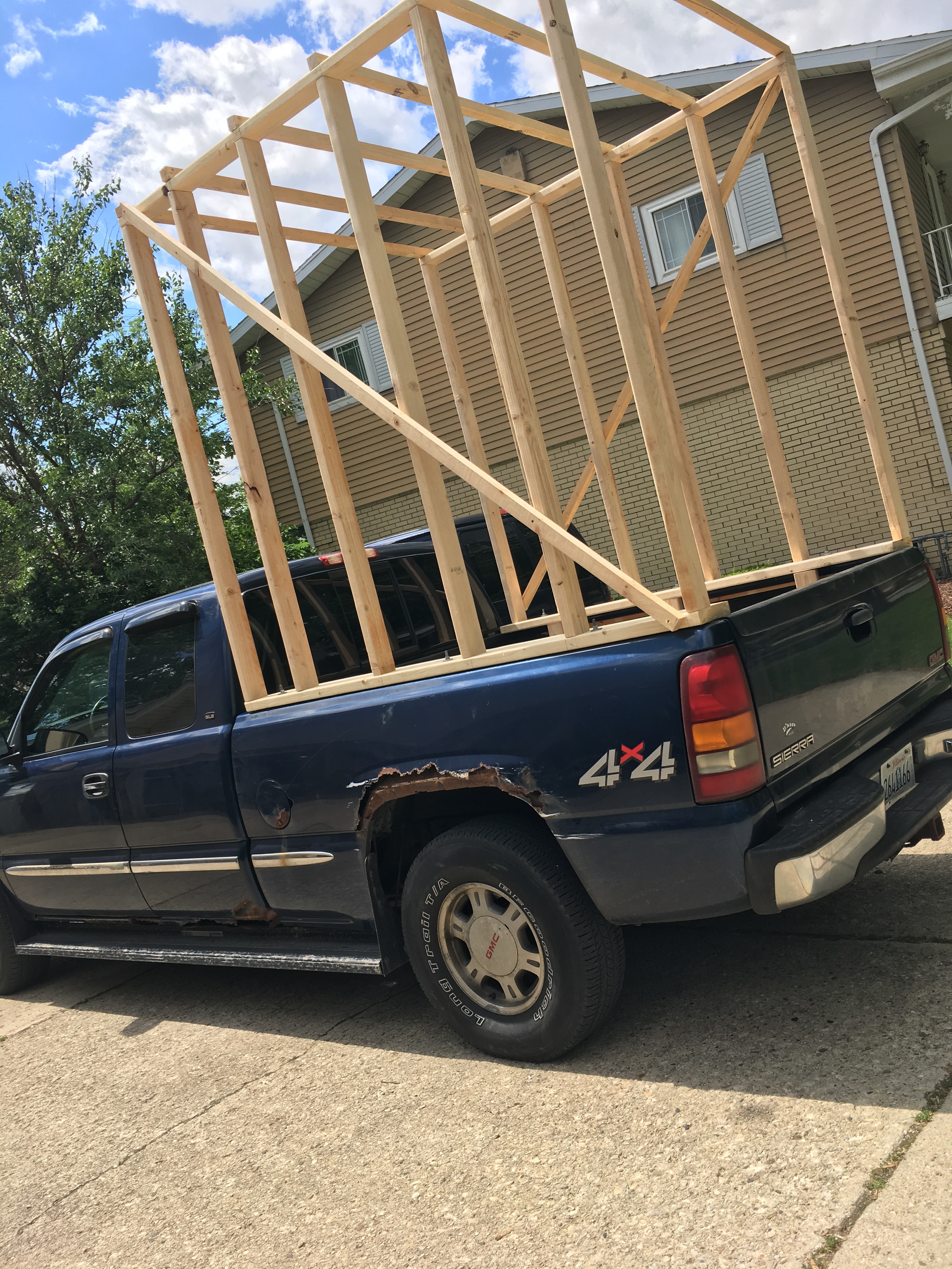 Homemade pickup camper sale